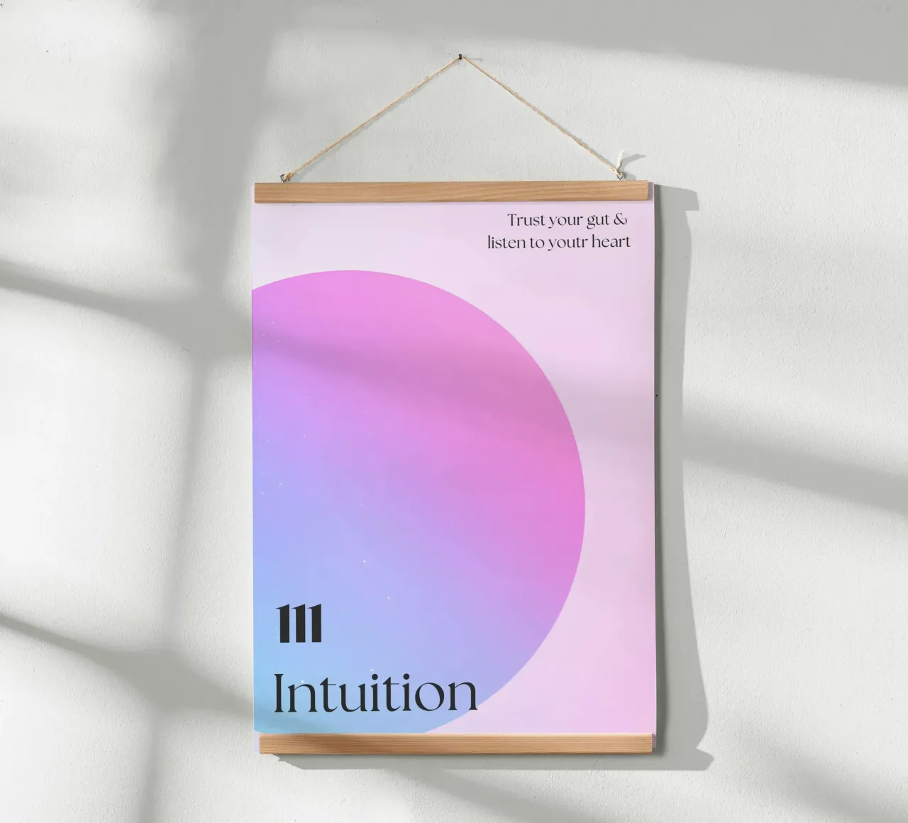 "Angel Number 111" – Intuition and Manifestation Print poster con telaio in legno da PrintCessStudio
