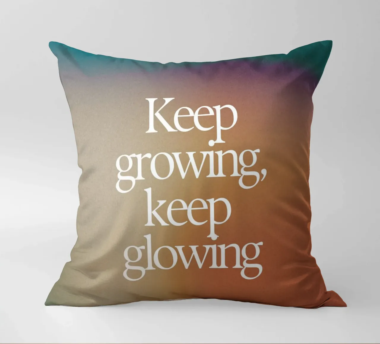 "Keep Growing, Keep Glowing" – Empowering & Uplifting Print cuscino da PrintCessStudio