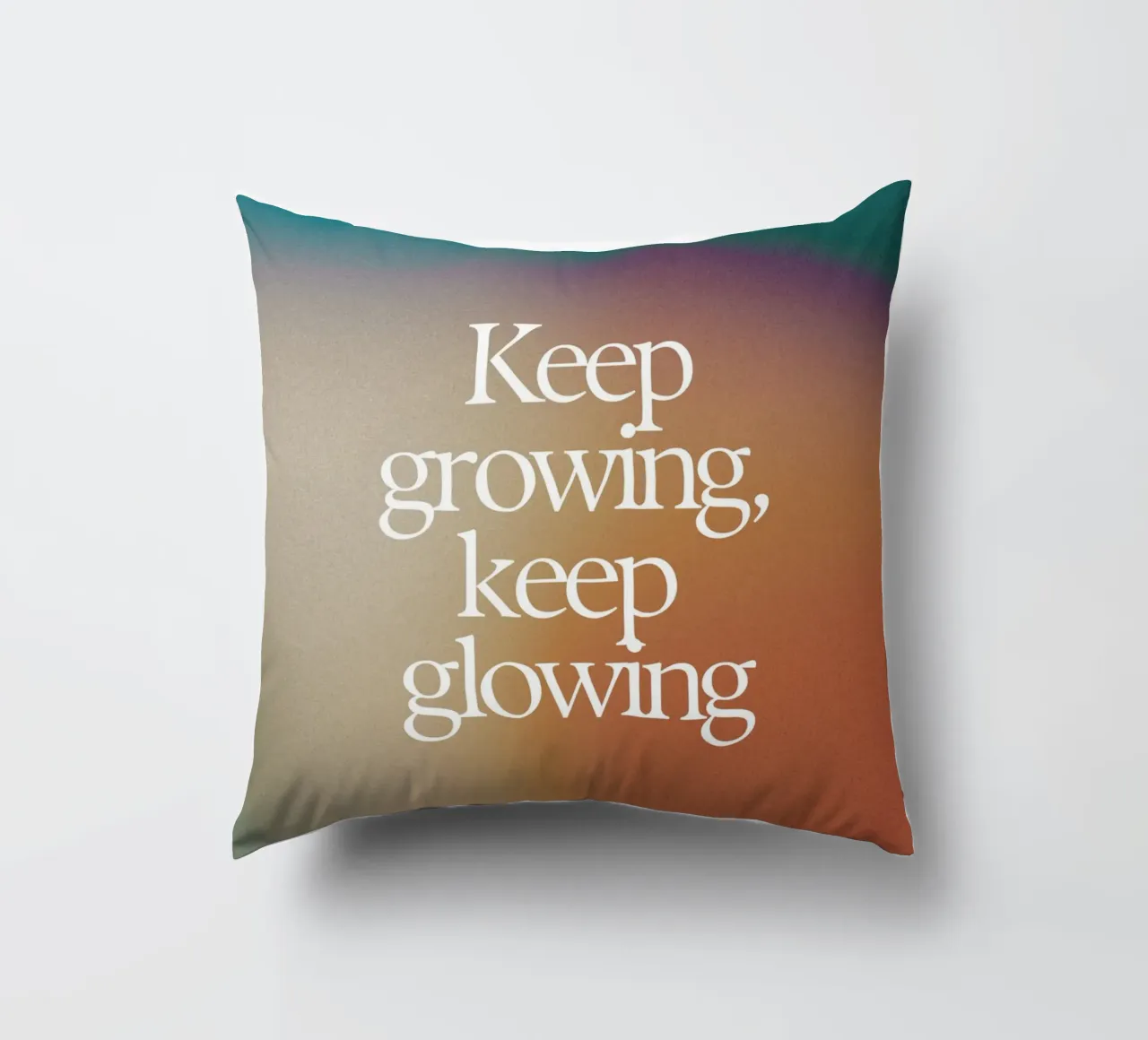 "Keep Growing, Keep Glowing" – Empowering & Uplifting Print cuscino da PrintCessStudio