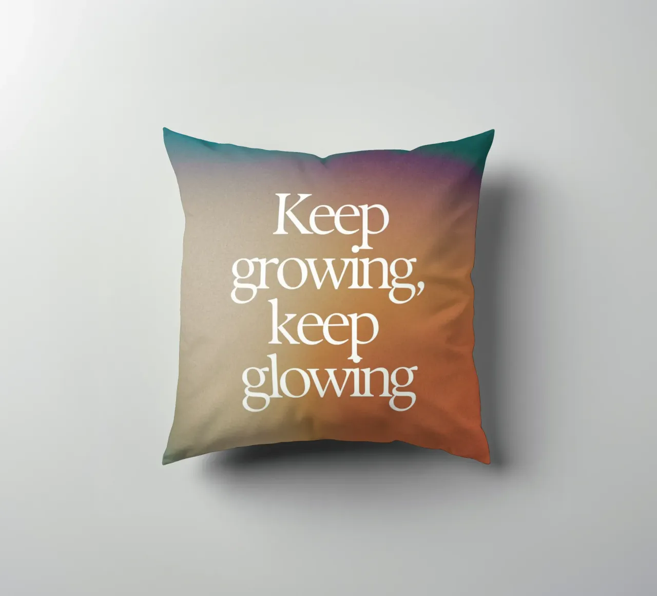"Keep Growing, Keep Glowing" – Empowering & Uplifting Print cuscino da PrintCessStudio