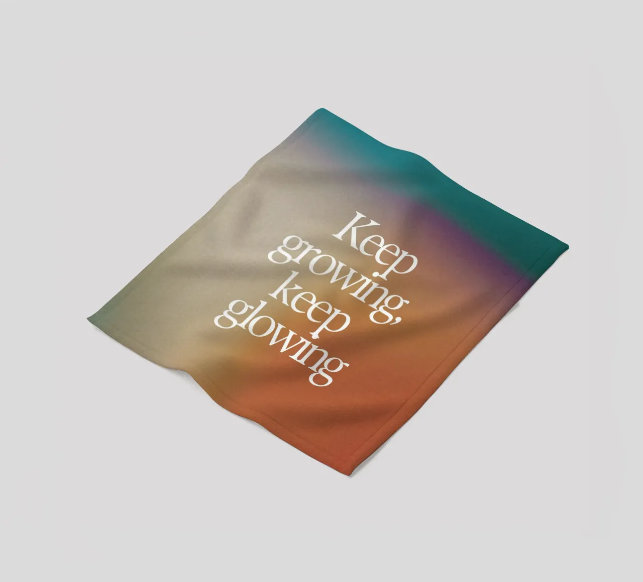 "Keep Growing, Keep Glowing" – Empowering & Uplifting Print coperta in pile da PrintCessStudio