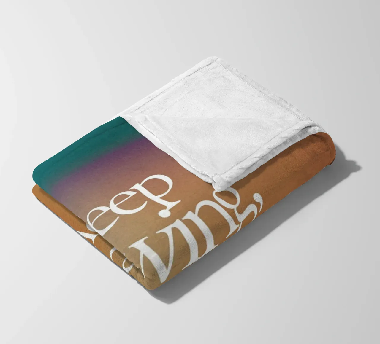 "Keep Growing, Keep Glowing" – Empowering & Uplifting Print coperta in pile da PrintCessStudio