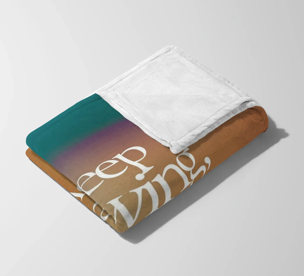 "Keep Growing, Keep Glowing" – Empowering & Uplifting Print coperta in pile da PrintCessStudio