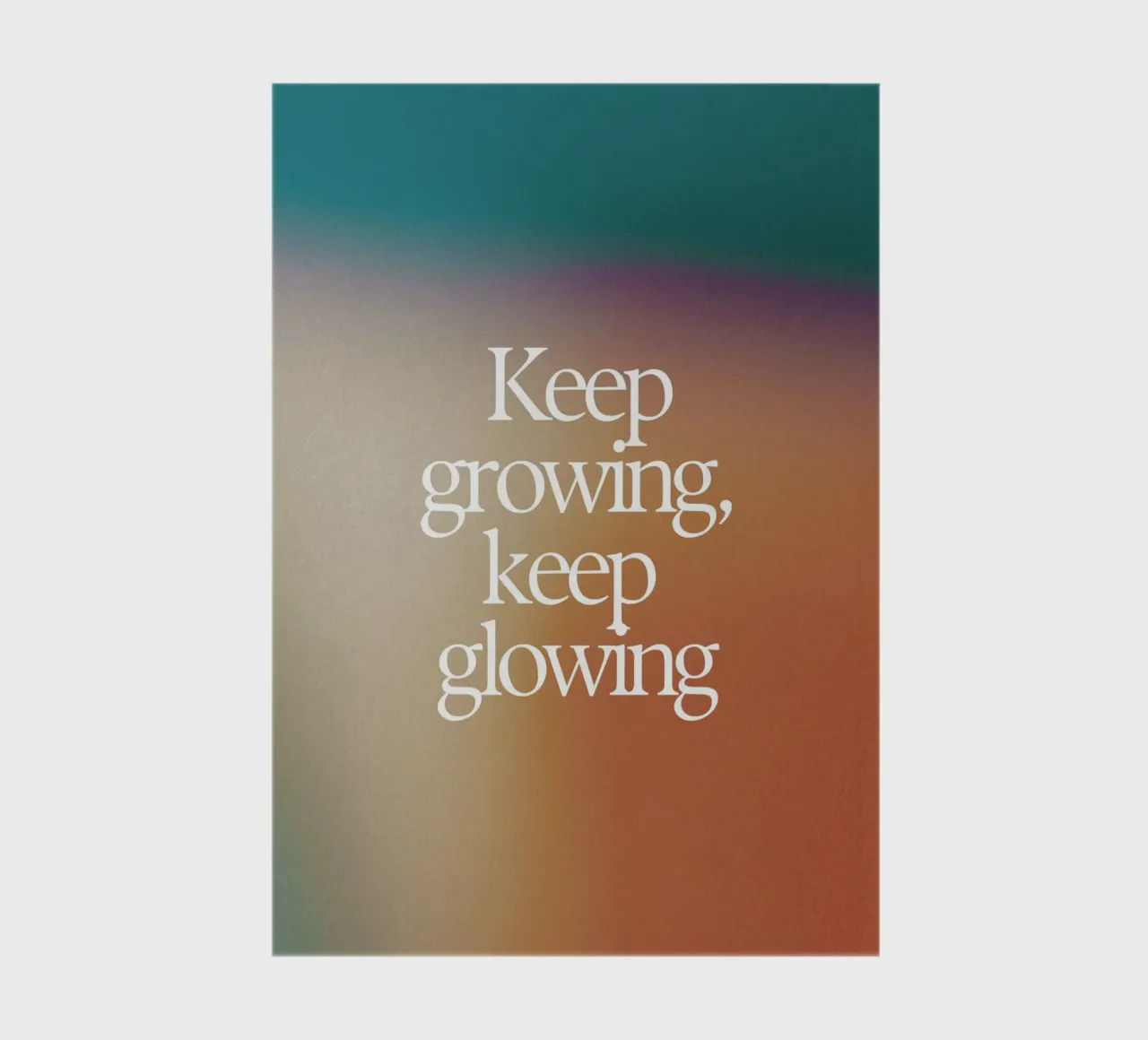 "Keep Growing, Keep Glowing" – Empowering & Uplifting Print notebook by PrintCessStudio