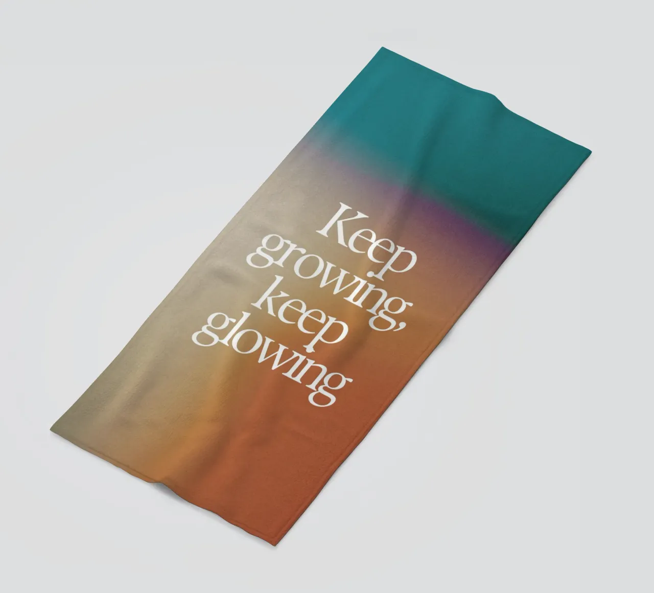 "Keep Growing, Keep Glowing" – Empowering & Uplifting Print telo mare da PrintCessStudio