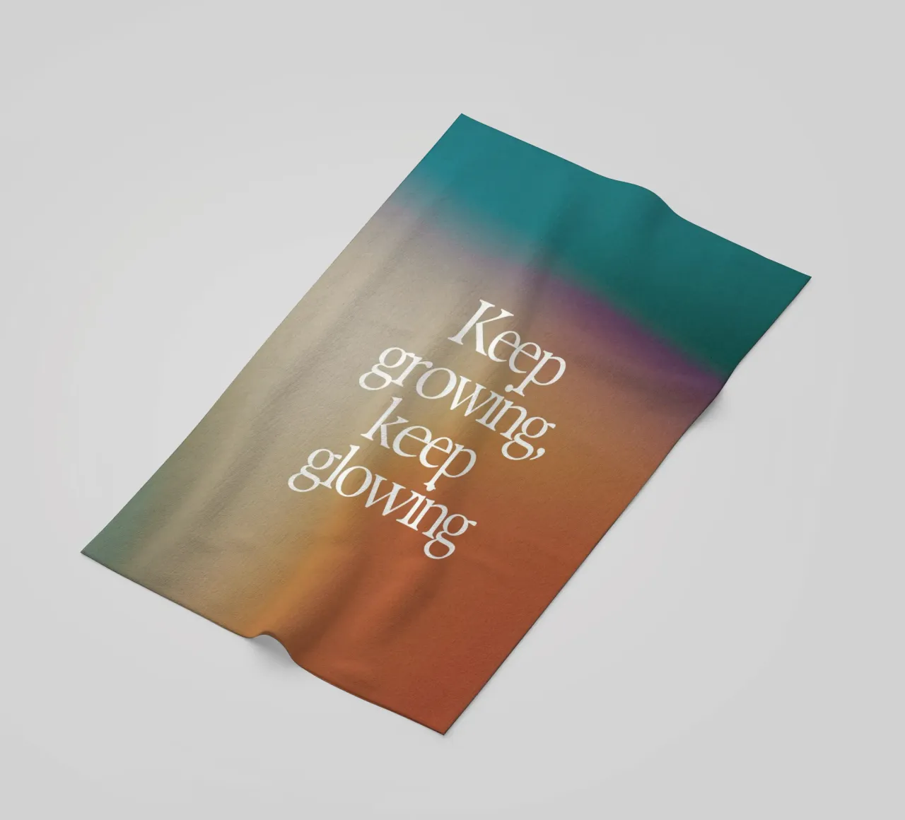 "Keep Growing, Keep Glowing" – Empowering & Uplifting Print telo mare da PrintCessStudio