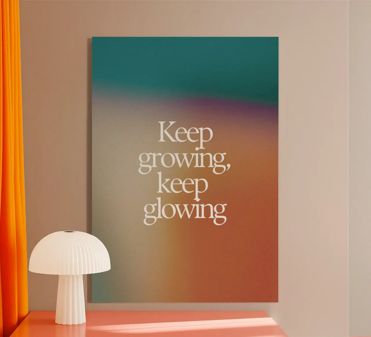 "Keep Growing, Keep Glowing" – Empowering & Uplifting Print plexiglass da PrintCessStudio
