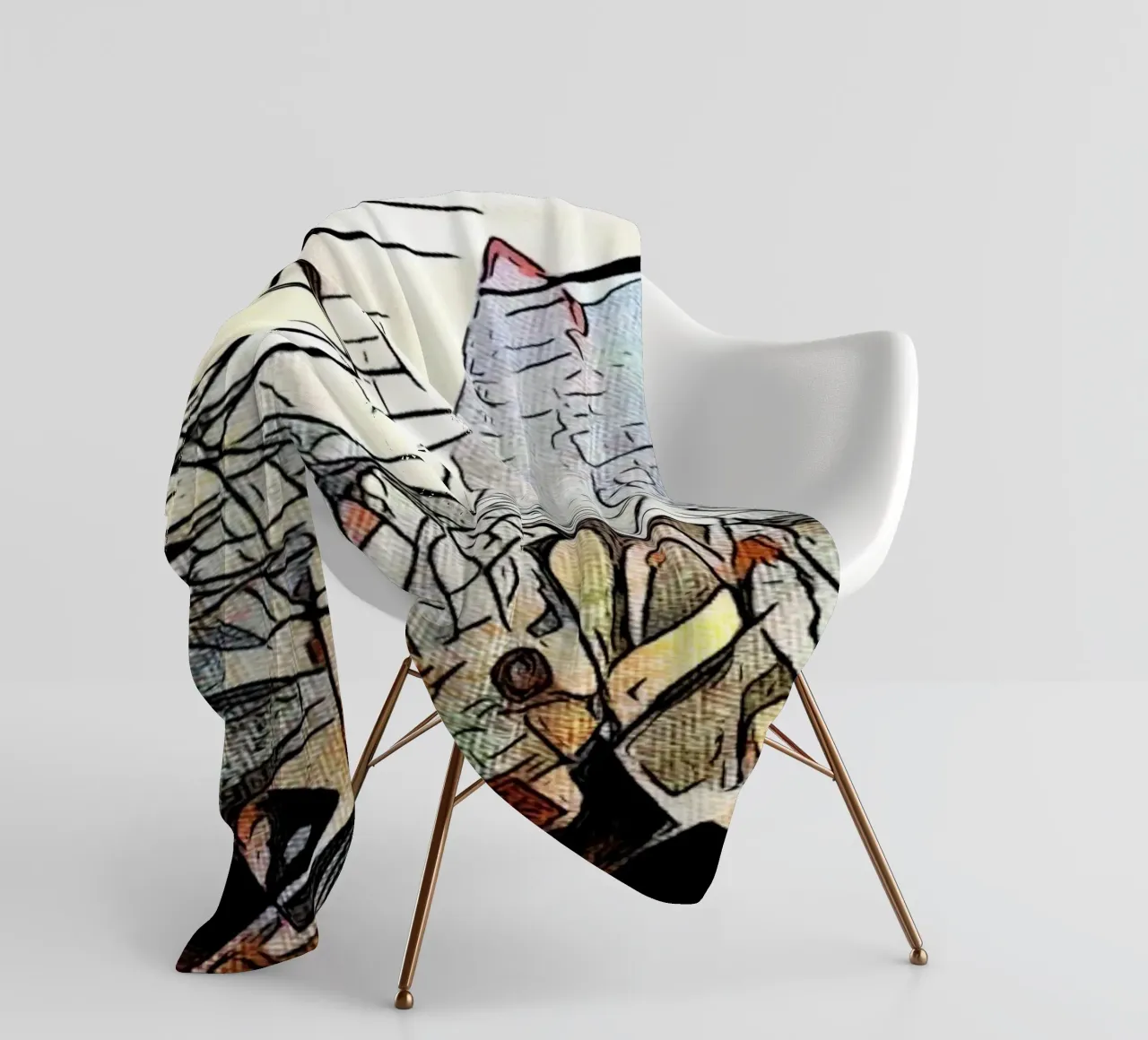 Kandinsky incontra Amburgo #17 coperta in pile da ZAMART