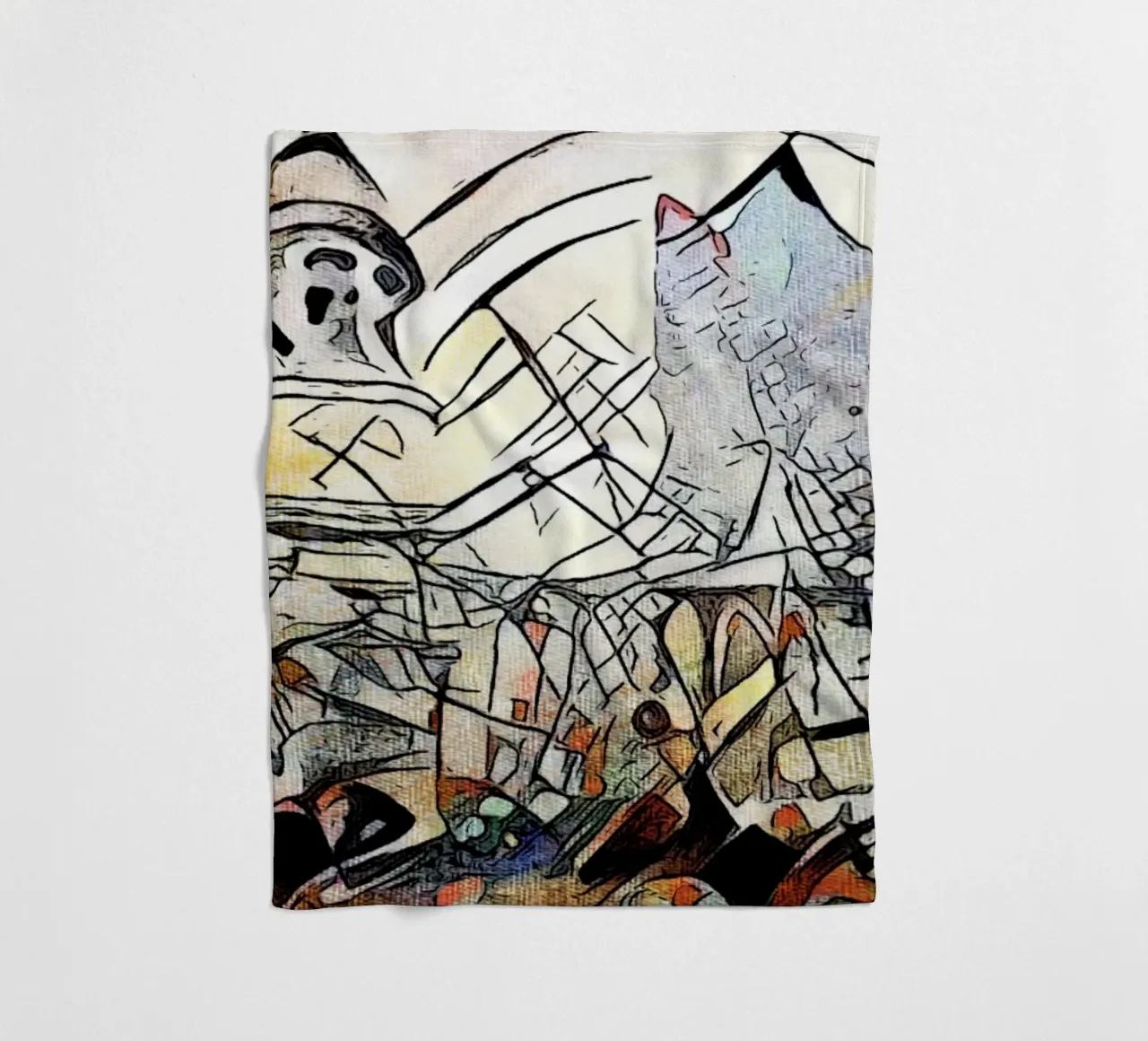 Kandinsky incontra Amburgo #17 coperta in pile da ZAMART