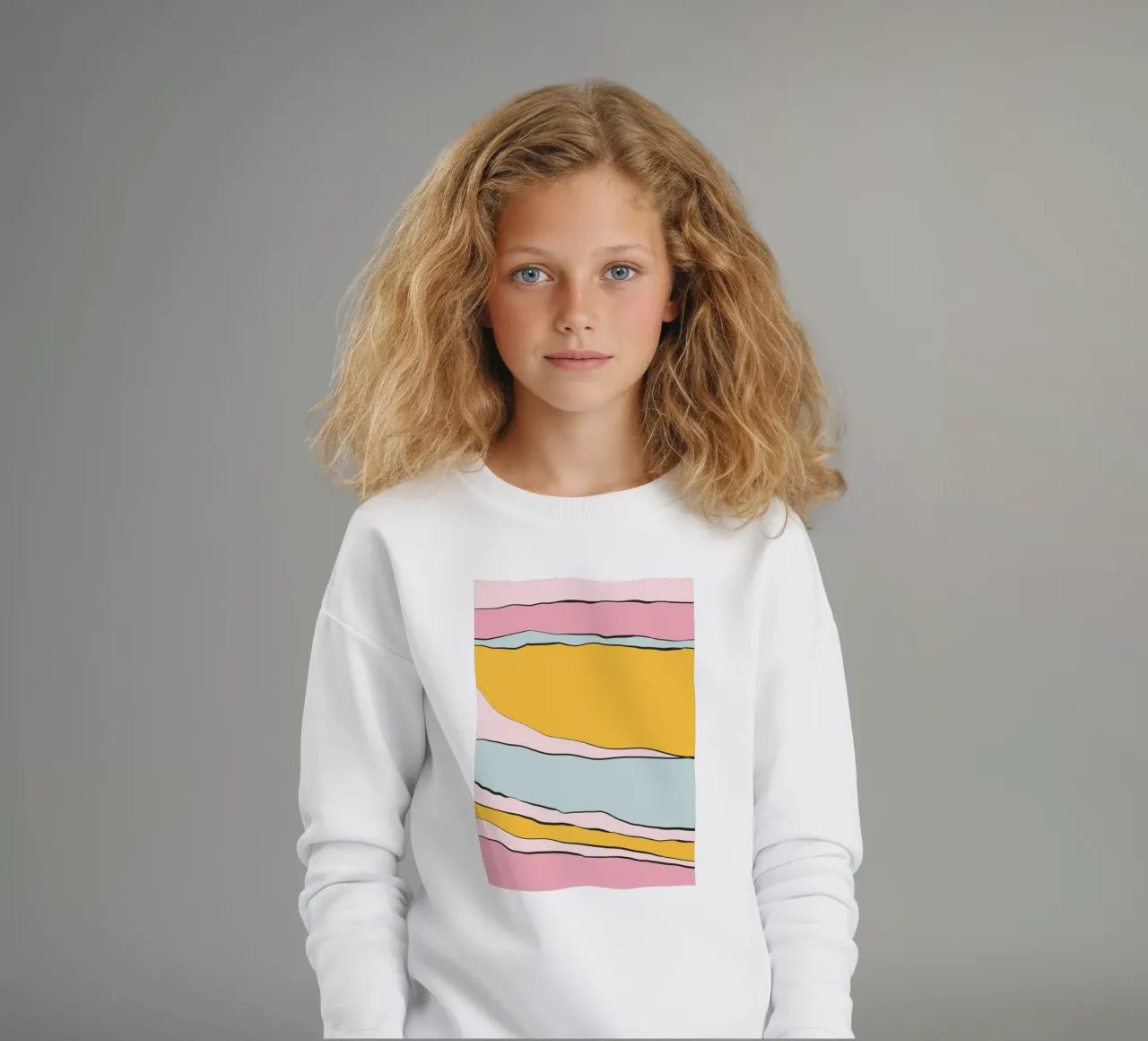 Pastell Candy Lines felpa bambino da BAINAI