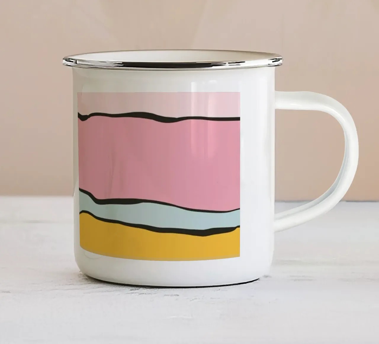 Pastell Candy Lines tazza in smalto da BAINAI