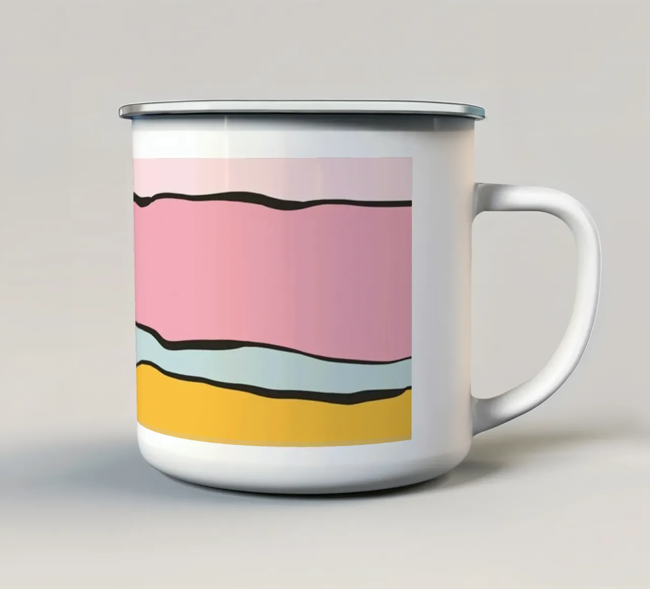 Pastell Candy Lines tazza in smalto da BAINAI