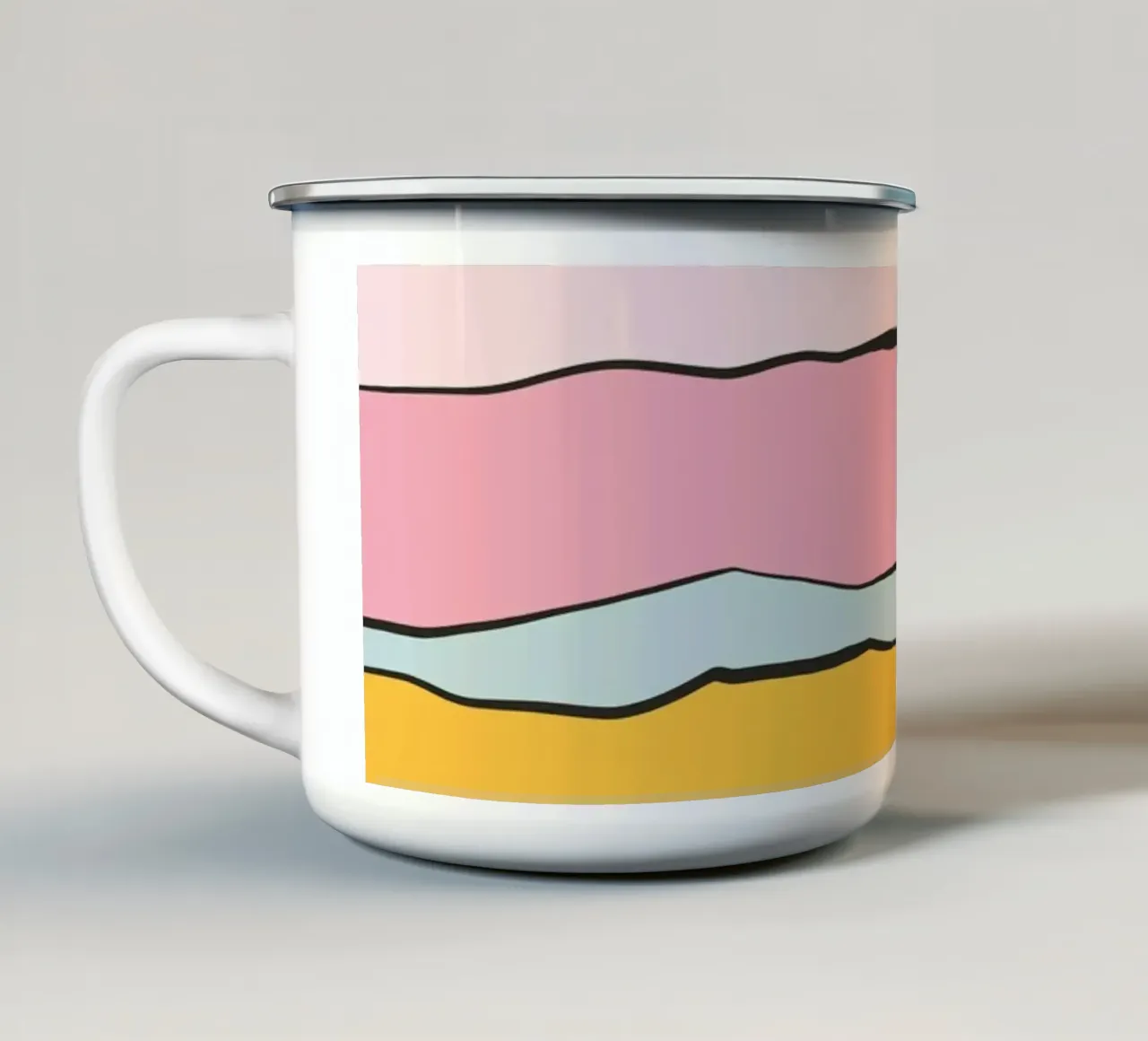 Pastell Candy Lines tazza in smalto da BAINAI