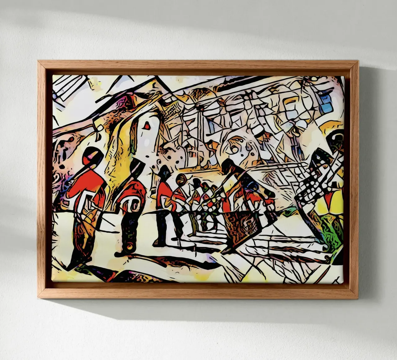 Kandinsky ontmoet Londen #1 canvas met Baklijst van ZAMART