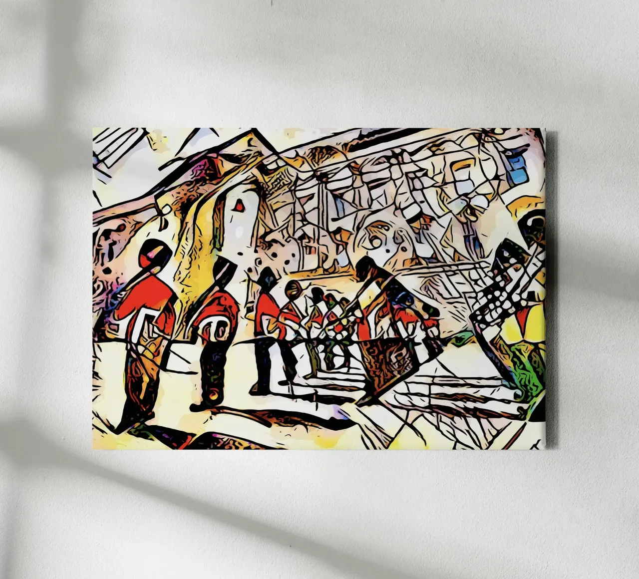 Kandinsky ontmoet Londen #1 canvas met Baklijst van ZAMART