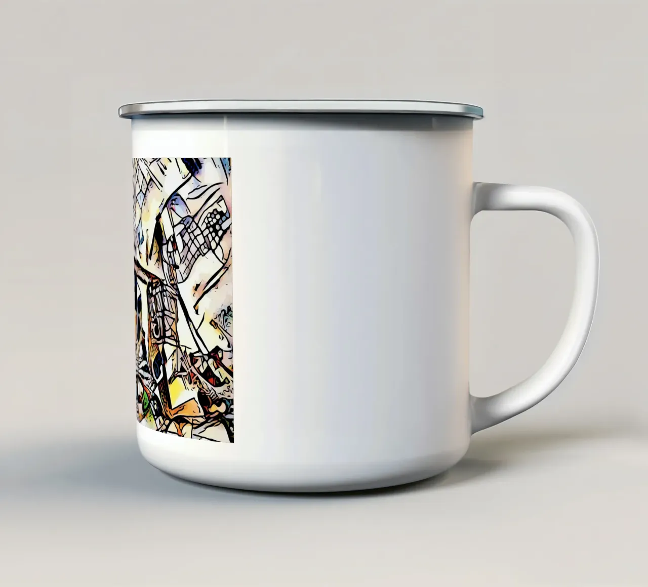 Kandinsky incontra Londra #5 tazza in smalto da ZAMART