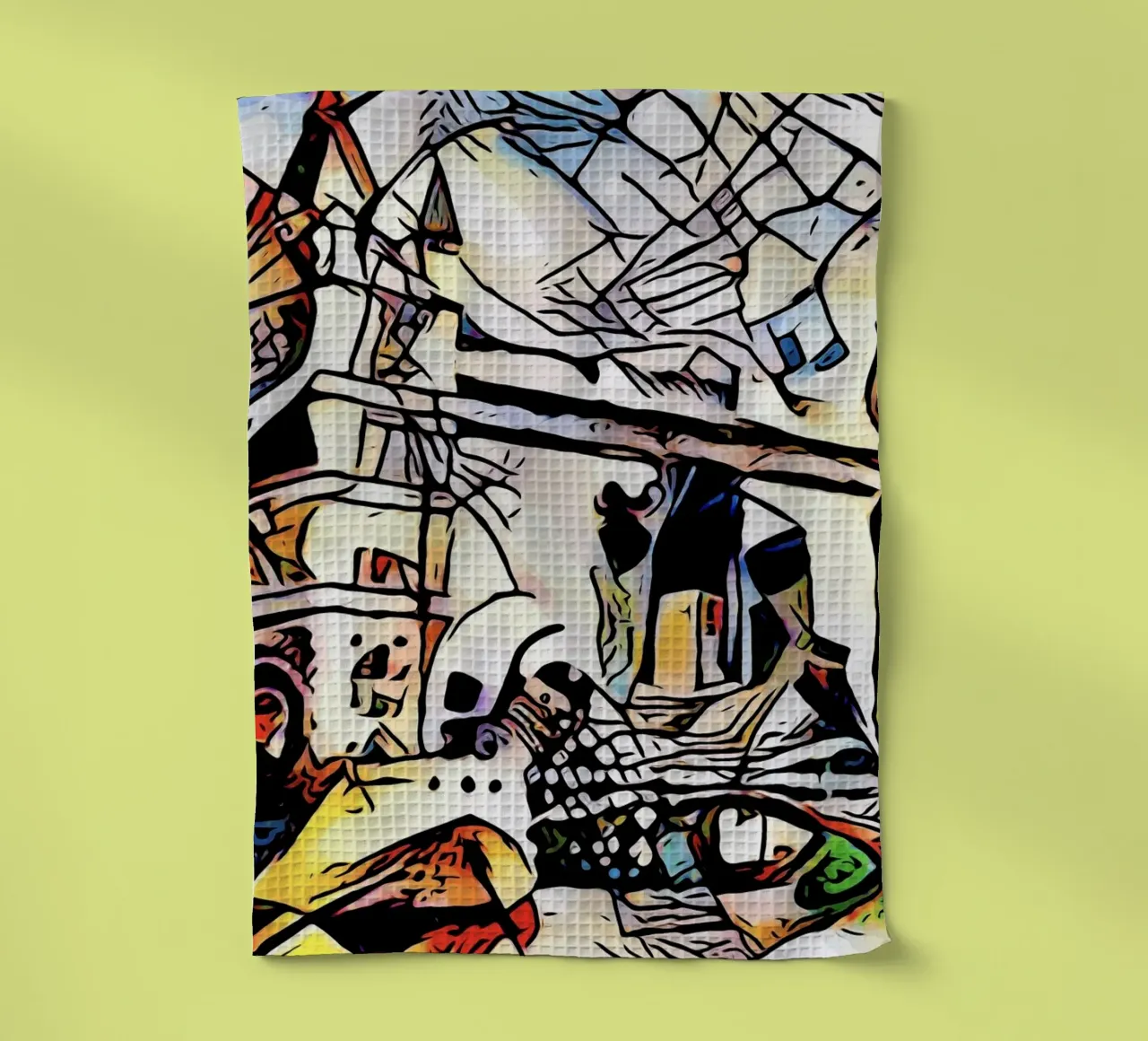 Kandinsky incontra Londra #5 canovaccio da cucina da ZAMART