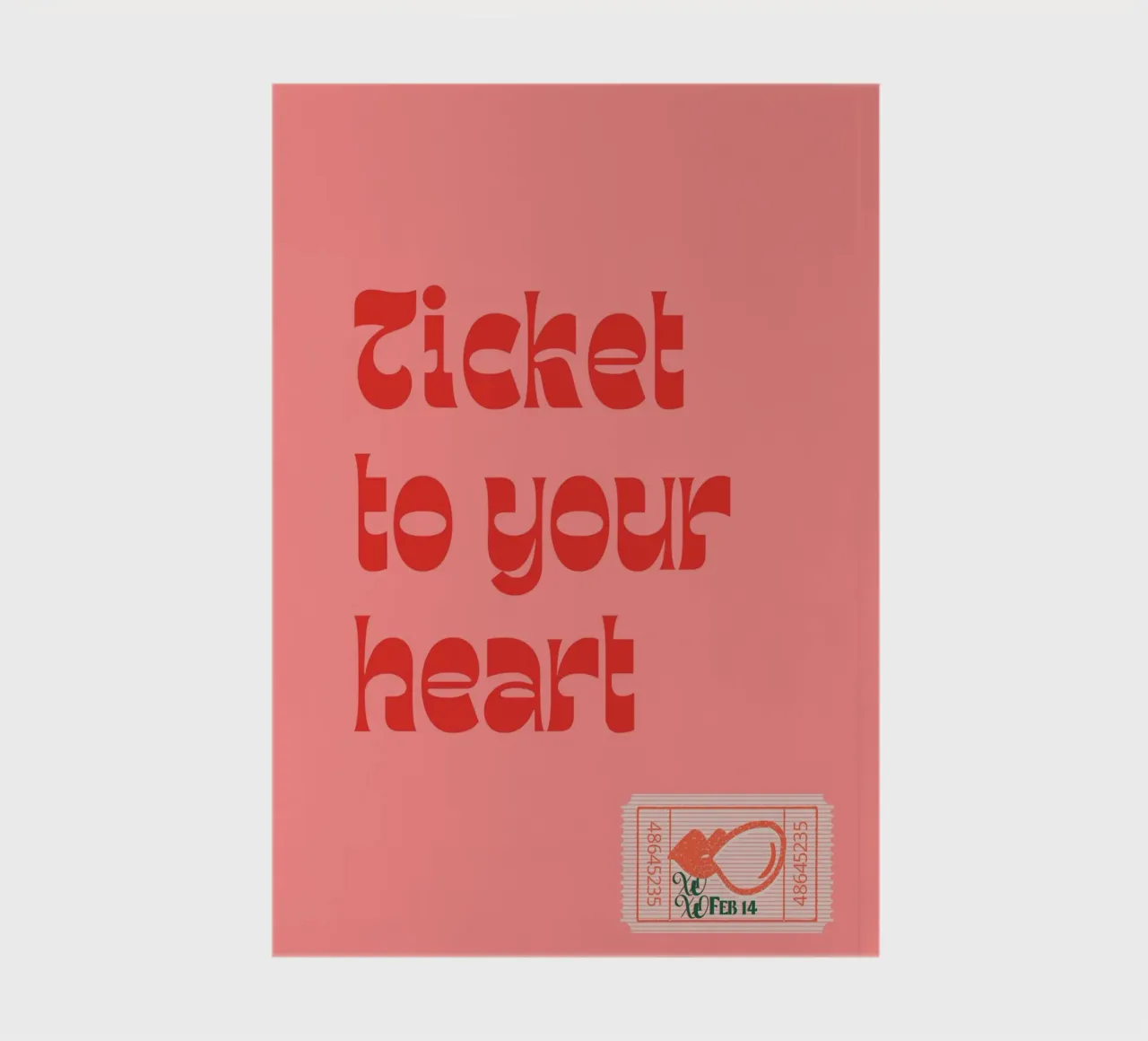 "Ticket to Your Heart" – Romantic and Playful Print diario da PrintCessStudio