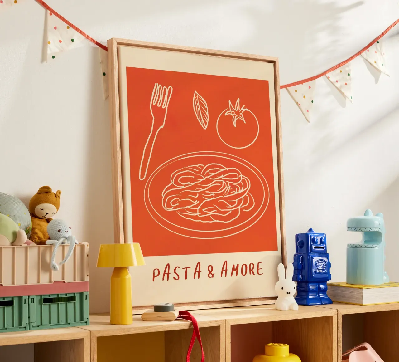 Pasta And Amore tela con Cornice a cassetta da treechild