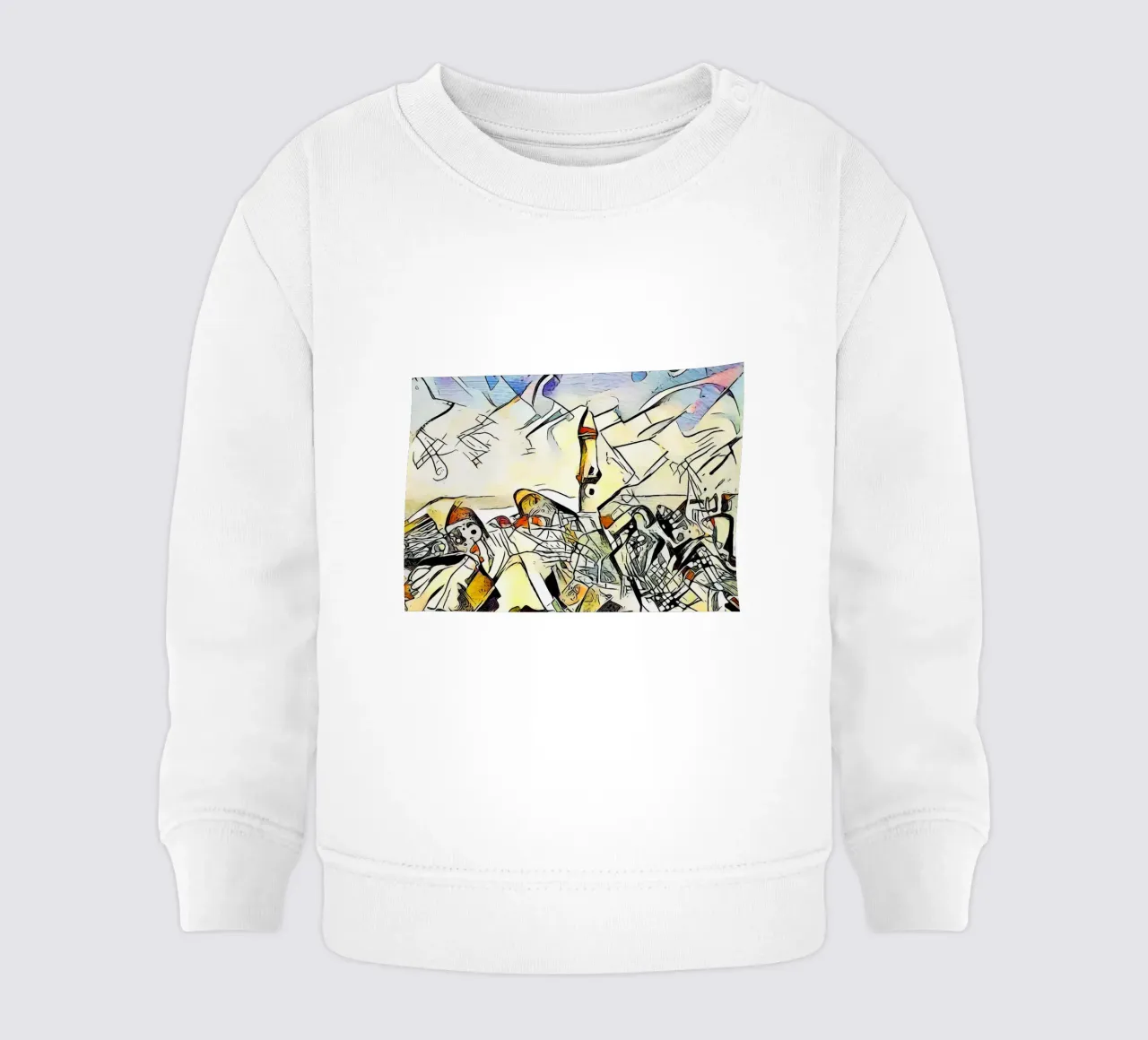 Kandinsky incontra Warnemünde, faro felpa neonato da ZAMART