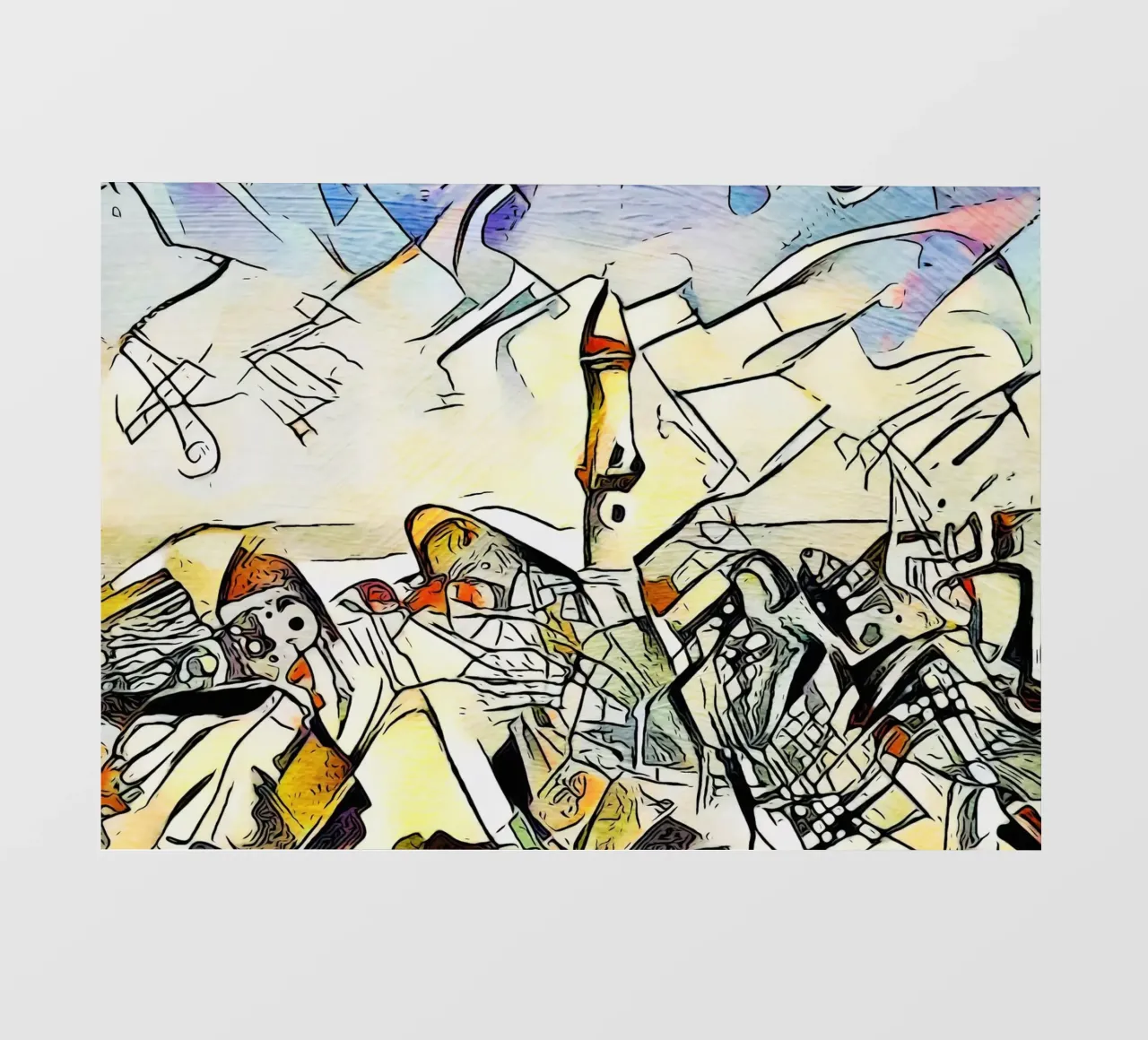 Kandinsky incontra Warnemünde, faro pellicola backlit da ZAMART