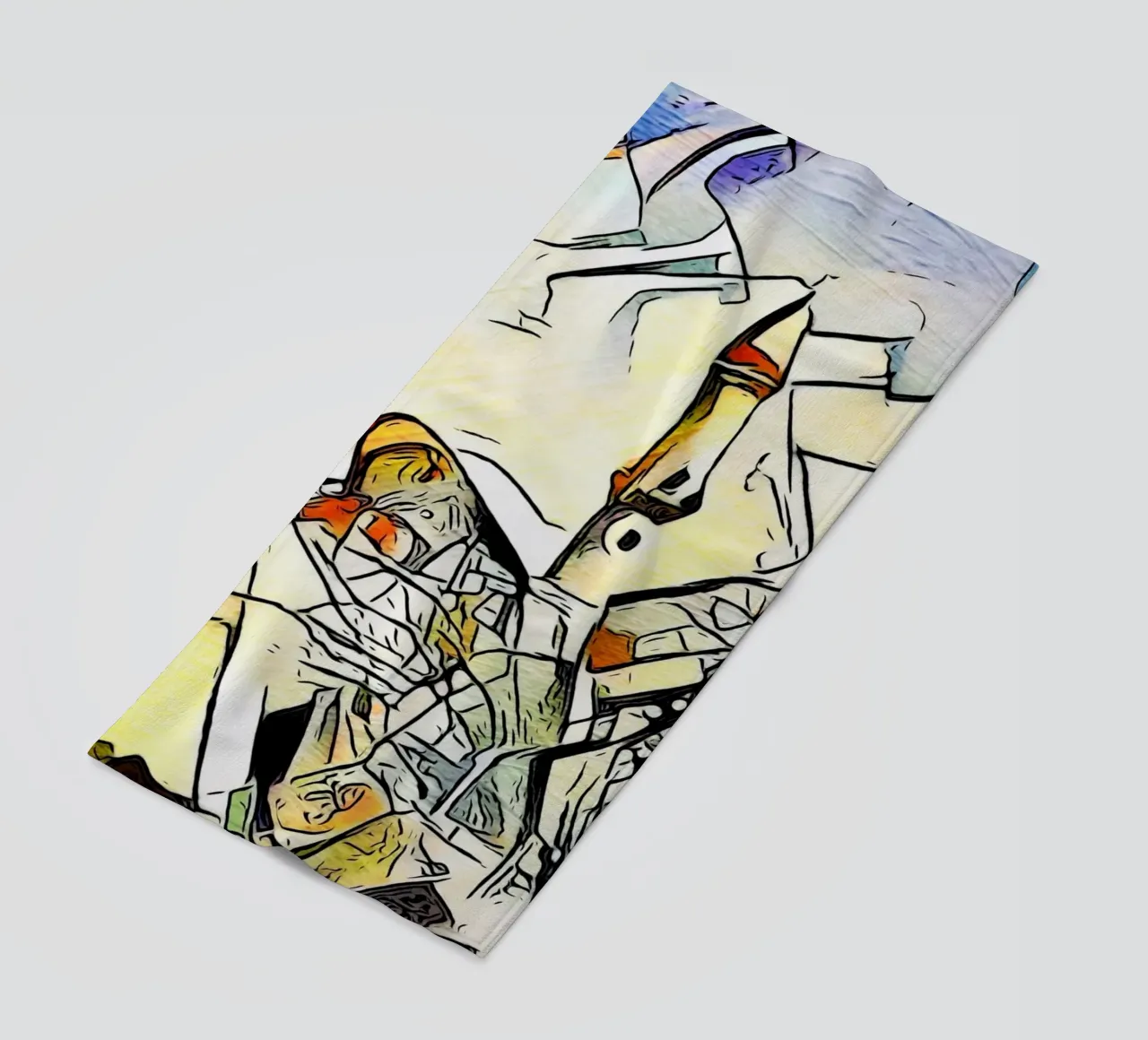 Kandinsky incontra Warnemünde, faro telo mare da ZAMART