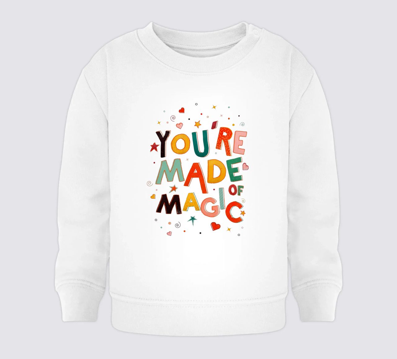 YOU'RE MADE OF MAGIC - colorful letters felpa neonato da showmemars