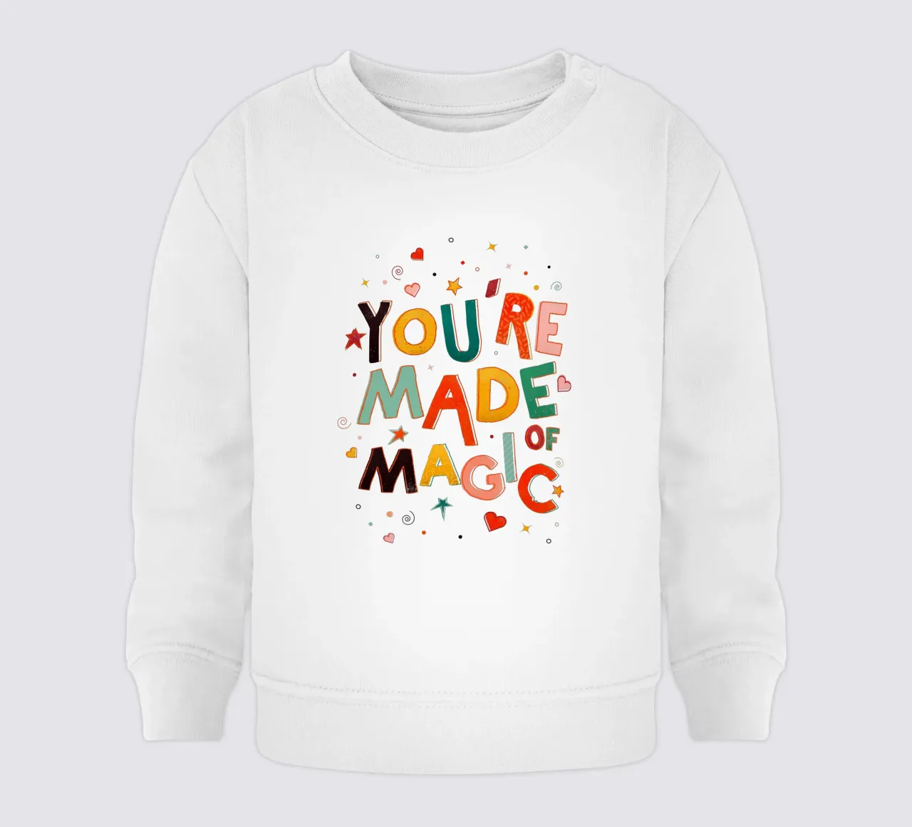 YOU'RE MADE OF MAGIC - colorful letters felpa neonato da showmemars