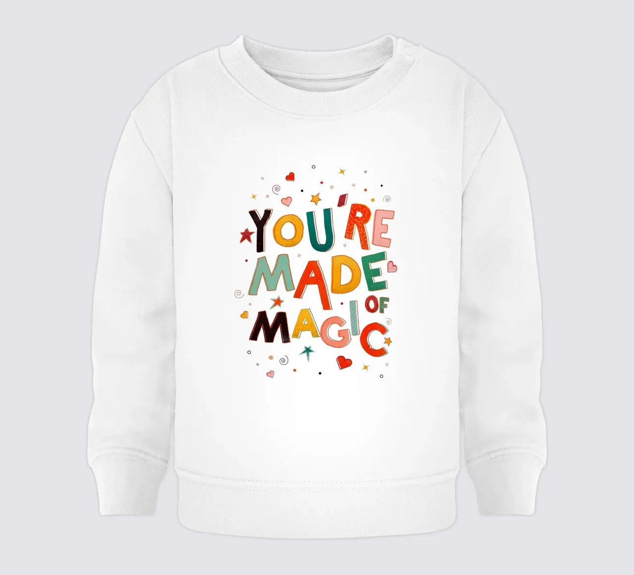 YOU'RE MADE OF MAGIC - colorful letters felpa neonato da showmemars