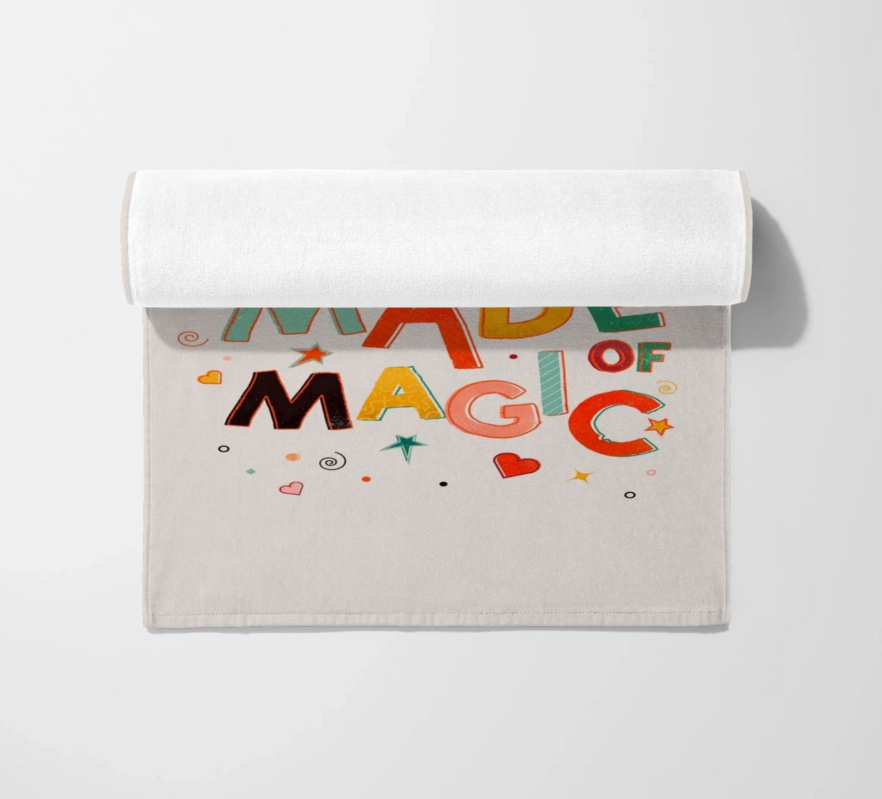 YOU'RE MADE OF MAGIC - colorful letters telo mare da showmemars