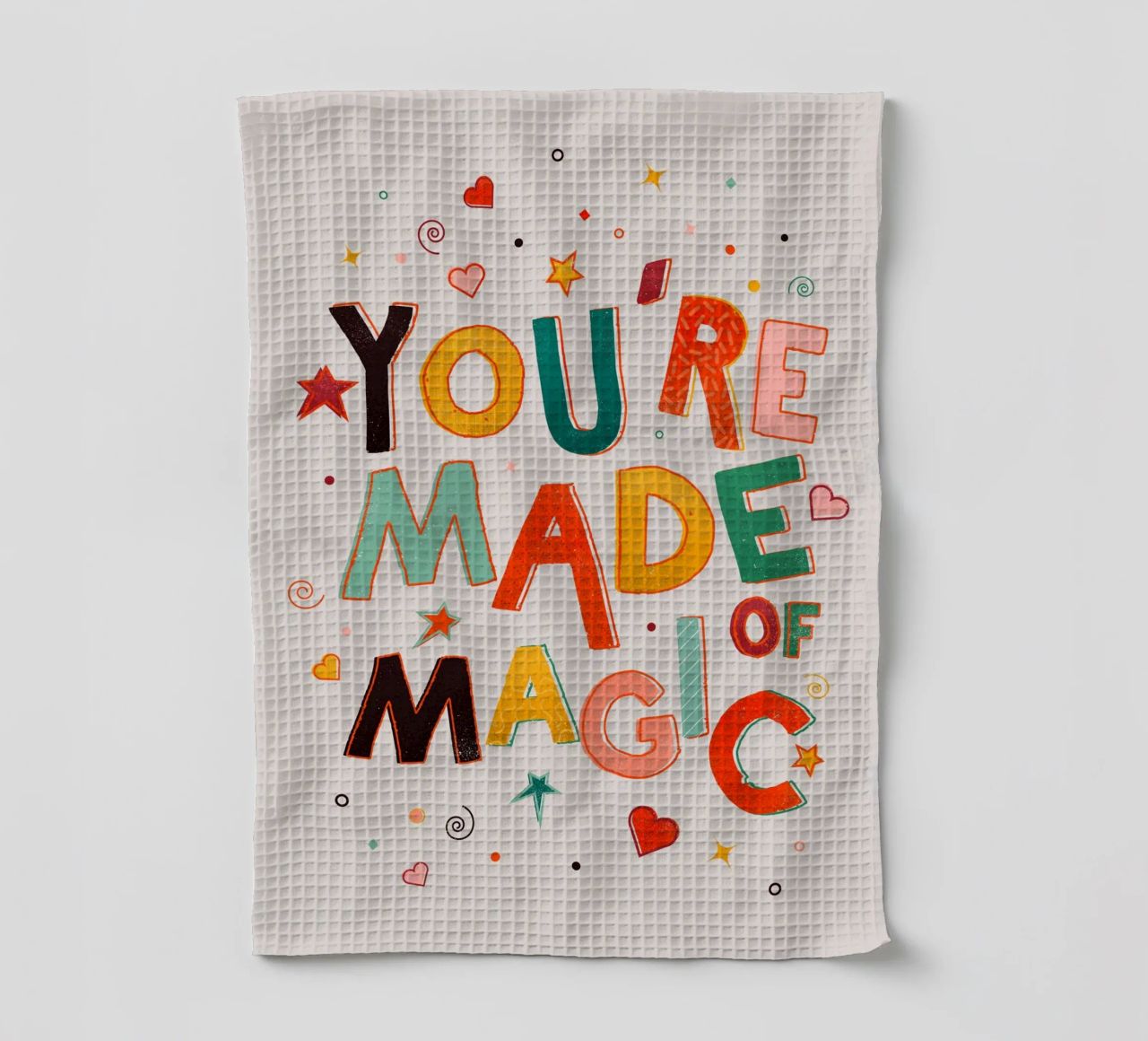 YOU'RE MADE OF MAGIC - colorful letters canovaccio da cucina da showmemars