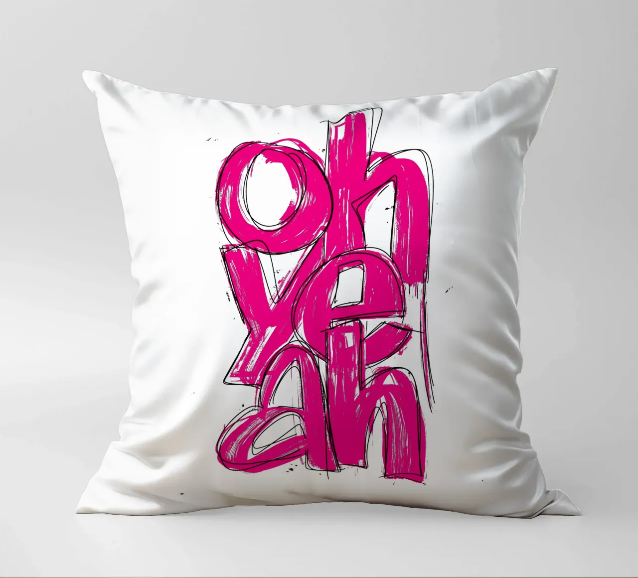 oh yeah decorative cushion by LIMITED EDITION LETTERS