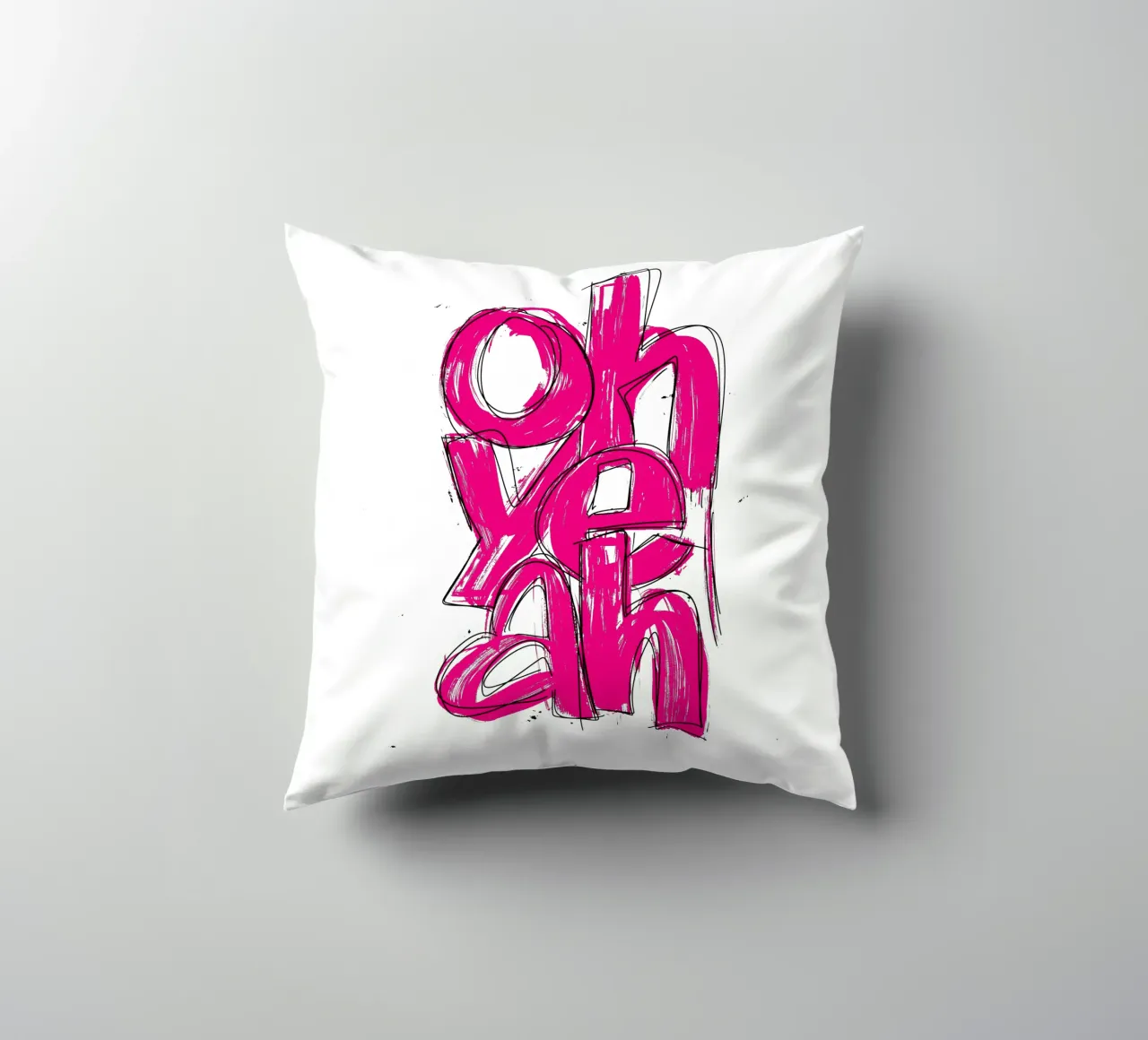 oh yeah decorative cushion by LIMITED EDITION LETTERS