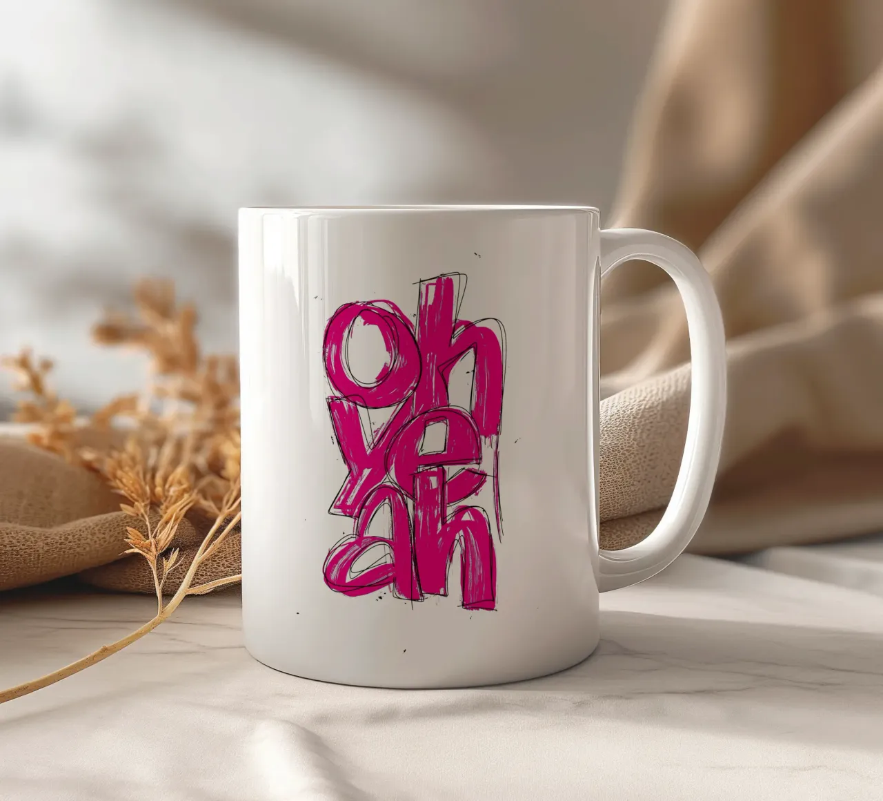oh yeah tazza in ceramica da LIMITED EDITION LETTERS