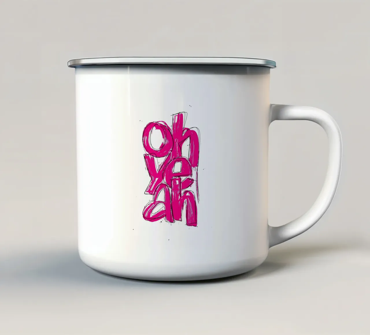 oh yeah tazza in smalto da LIMITED EDITION LETTERS