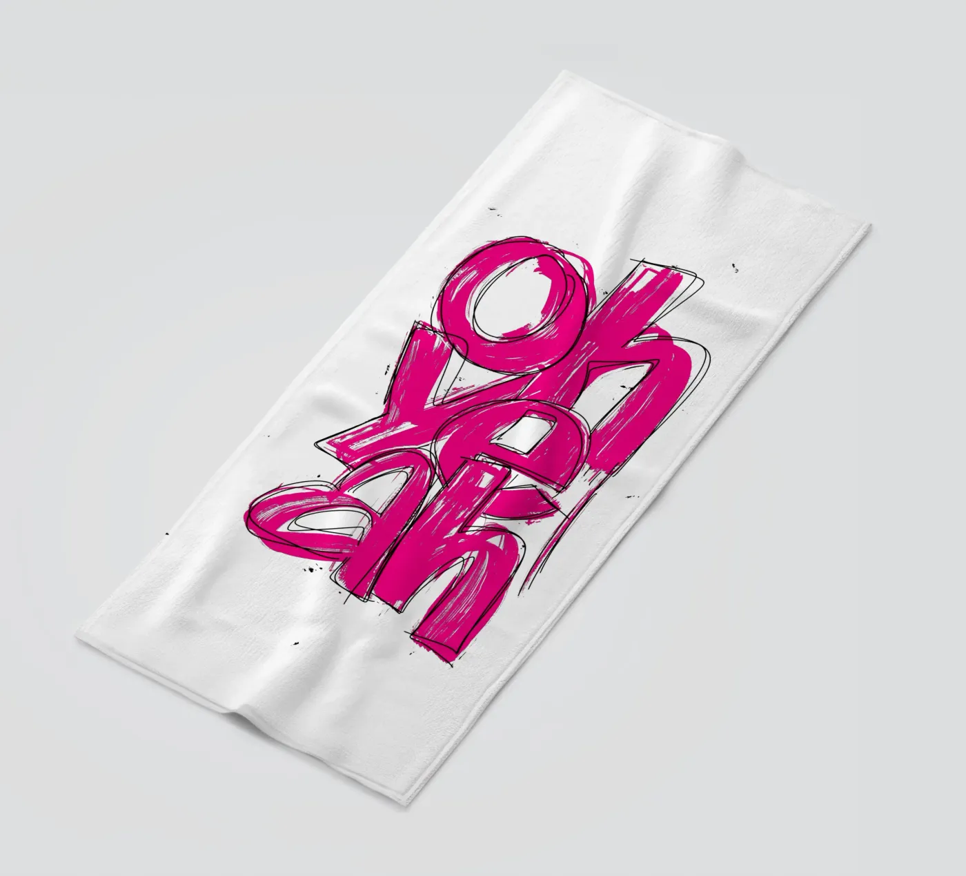 oh yeah strandhanddoek van LIMITED EDITION LETTERS