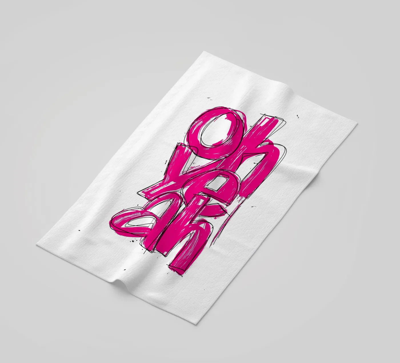 oh yeah strandhanddoek van LIMITED EDITION LETTERS