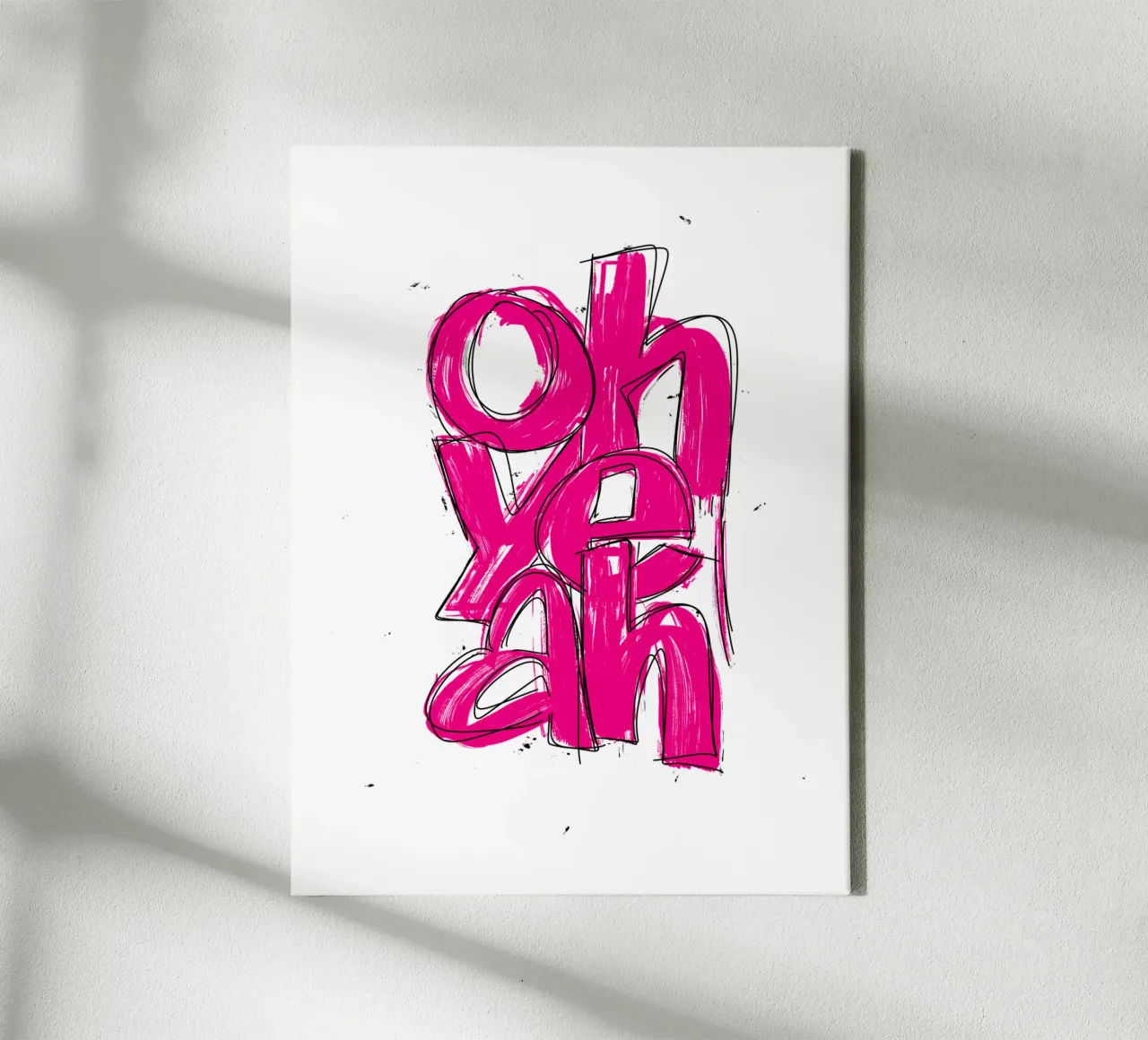 oh yeah canvas by LIMITED EDITION LETTERS