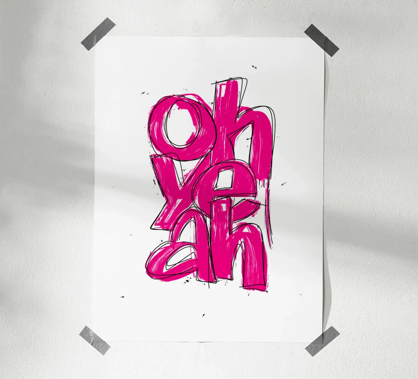 oh yeah poster van LIMITED EDITION LETTERS