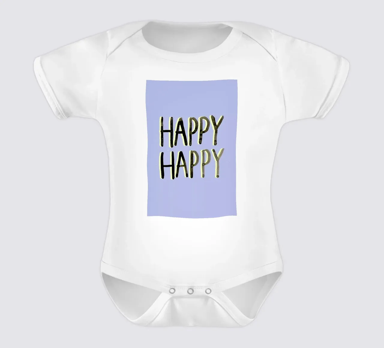 Happy Happy body neonato maniche corte da Farina Kuklinski