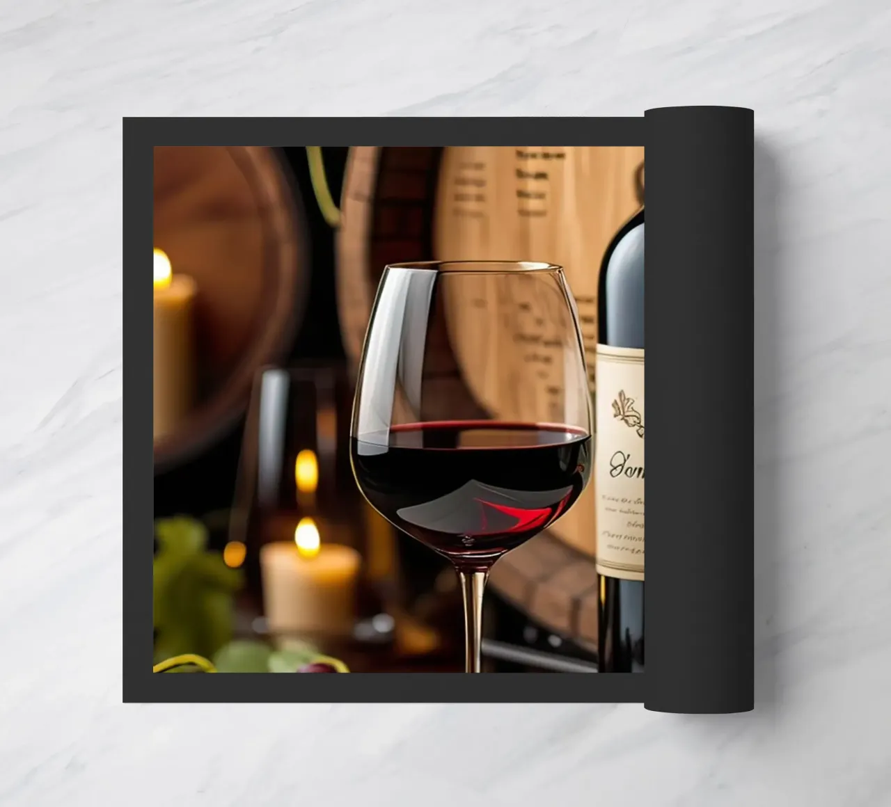 Natura morta bottiglia di vino con uva zerbino da ARTVI-SHOP