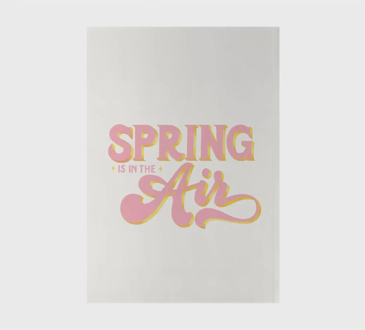 Spring Is In The Air. Heralds of spring. Typography, flowers and birds notebook by CalliLetters