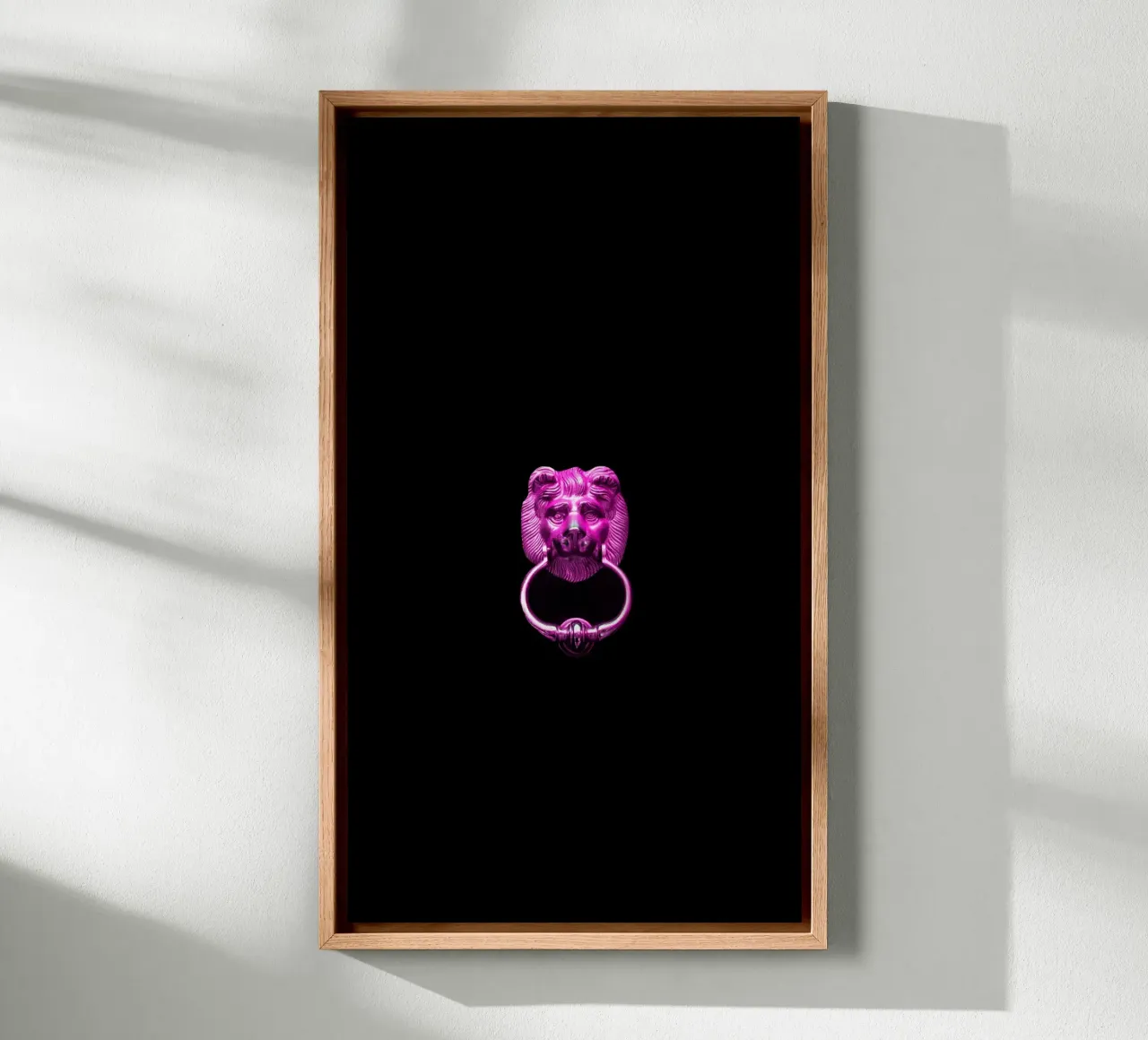 Pink Dog tela con Cornice a cassetta da Flo Klein