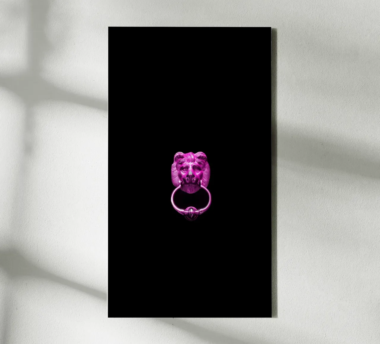 Pink Dog tela con Cornice a cassetta da Flo Klein