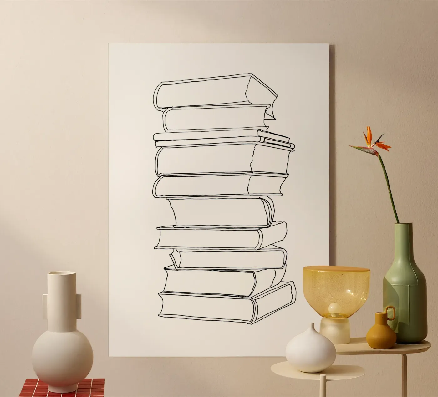 Stack of books plexiglass da Face & Content