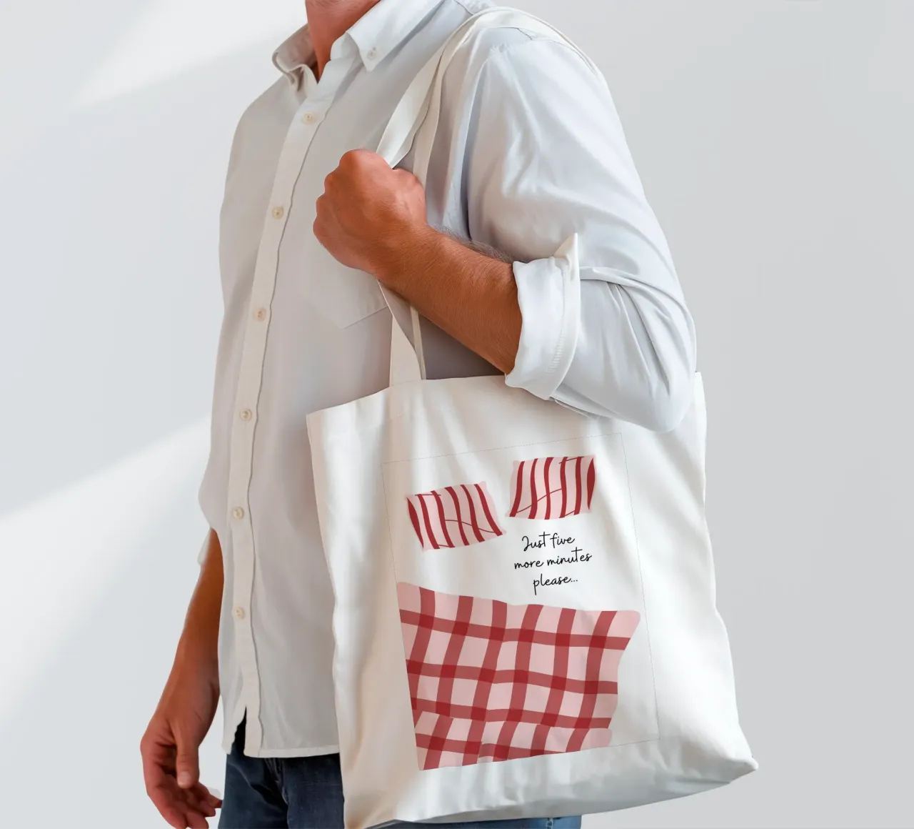 Solo altri cinque minuti per favore, cito, dicendo borsa in juta da pdigitalprints