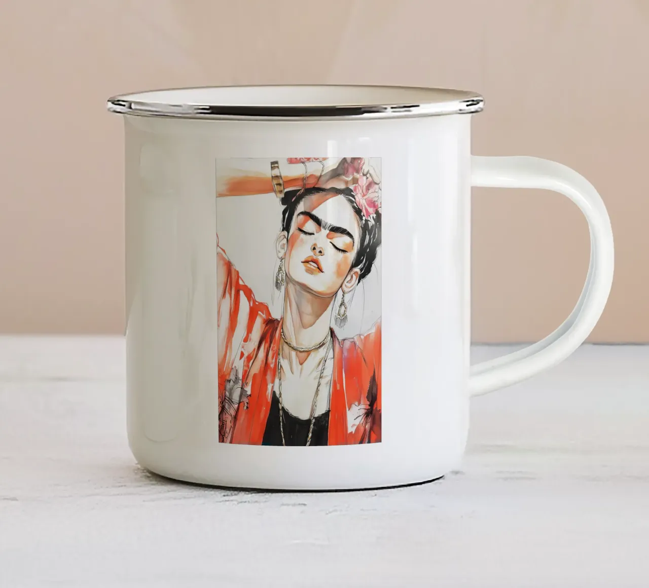 Lunedì mattina tazza in smalto da Justyna Jaszke JBJart
