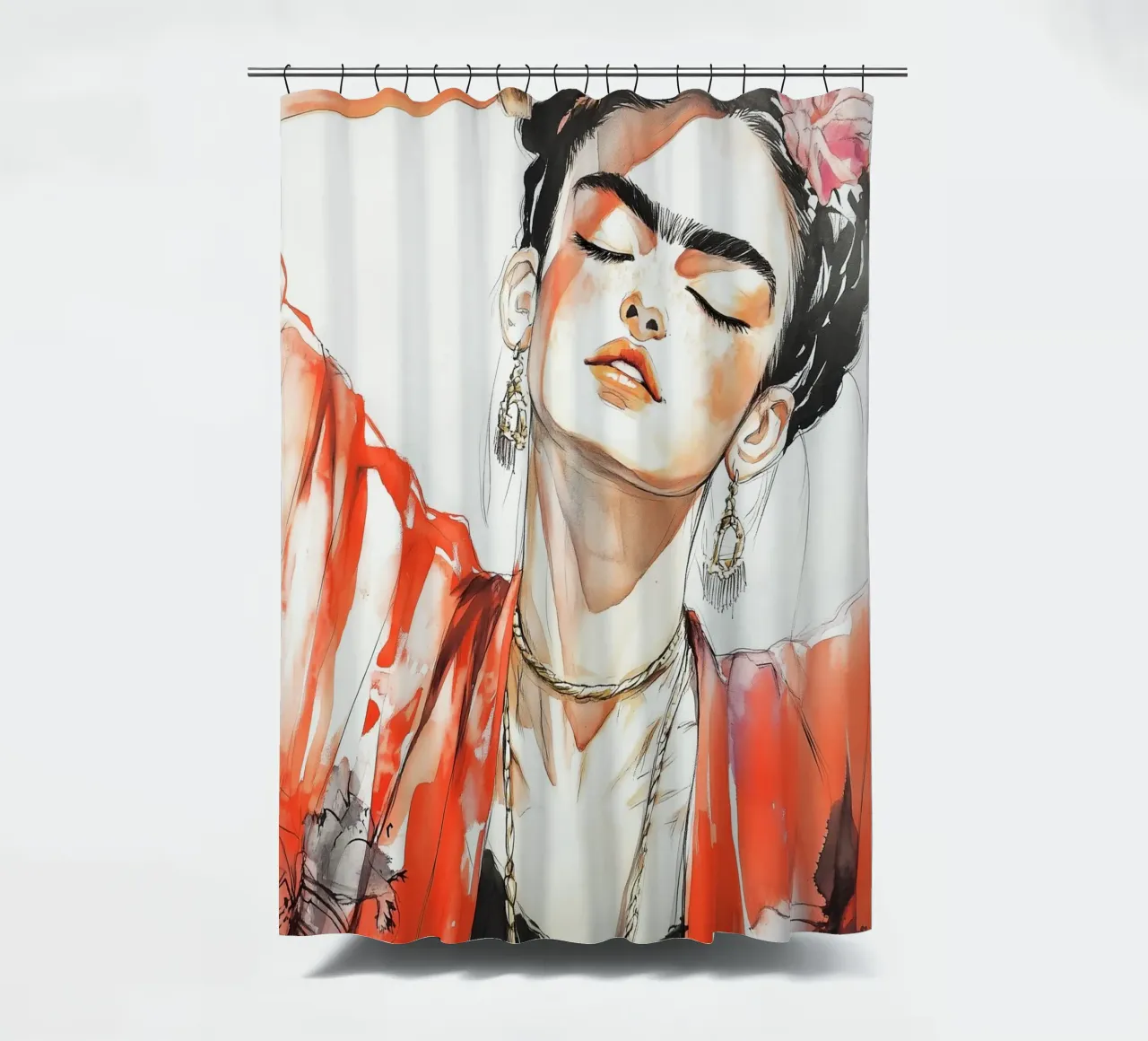 Monday morning shower curtain by Justyna Jaszke JBJart