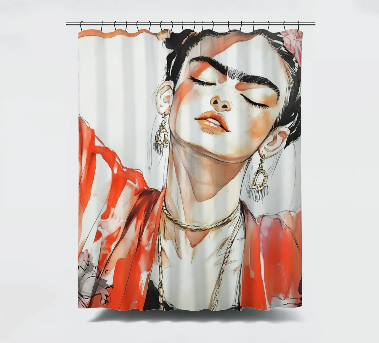 Monday morning shower curtain by Justyna Jaszke JBJart