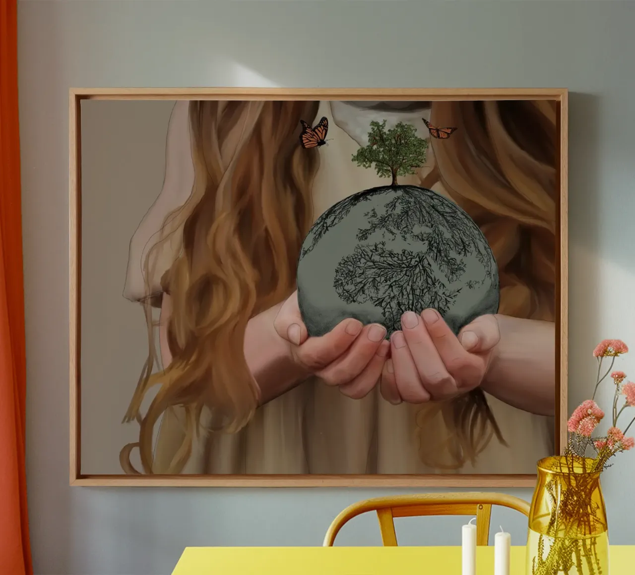 Save the World tela con Cornice a cassetta da FulfillingLife